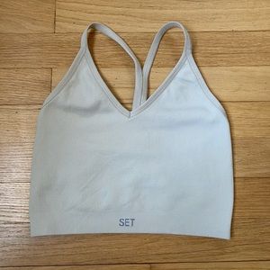 SET Sculptflex Ribbed V Bra in Oatmeal